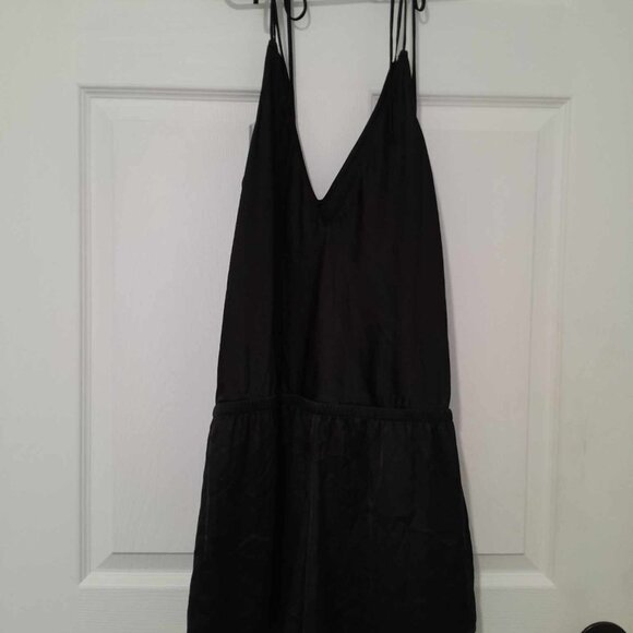 Satin Pajama Romper (Shorts) - Picture 2 of 3